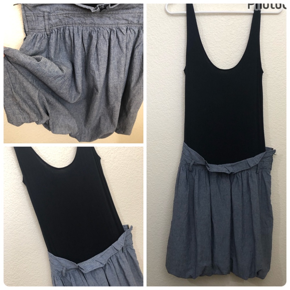 HOPE & HONEY Small Dress Mixed Media Puff Skirt NWOT Sleeveless Tank